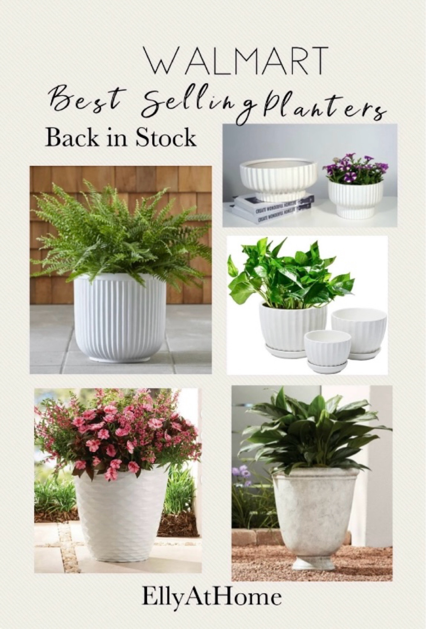 Best selling planters from last season back in stock at Walmart. Most are under $20! High sellout risk! Shop soon. Free shipping. Indoor plants, outdoor plants, porch, patio  porch, patio, backyard. 

#LTKSeasonal #LTKfindsunder50 #LTKhome
