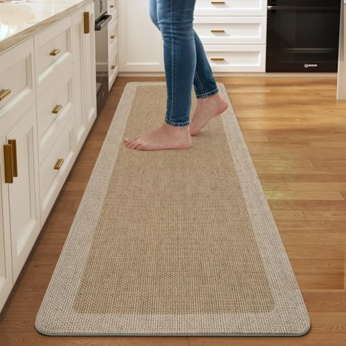 Kitchen Mat Non Slip, Washable Kitchen Rugs, Absorbent Kitchen Mats for Floor, Rubber Backing Sof... | Amazon (US)