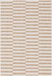 Breakwater Bay Striped Light Brown/Ivory Indoor / Outdoor Area Rug | Wayfair Professional