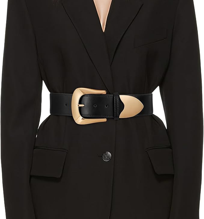 TRIWORKS Women Wide Elastic Waist Belt for Dresses Fashion Wide Stretchy Belt | Amazon (US)