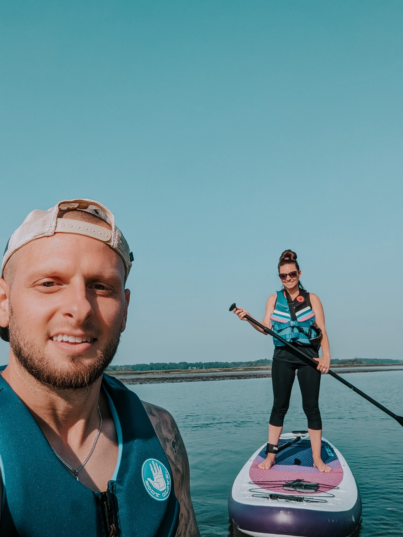 Our date days consist of coffee and paddle boarding on the tidal river! We were honestly hesitant to buy blow up paddle boards but these had amazing reviews and they did not disappoint! We love them!🌊☀️