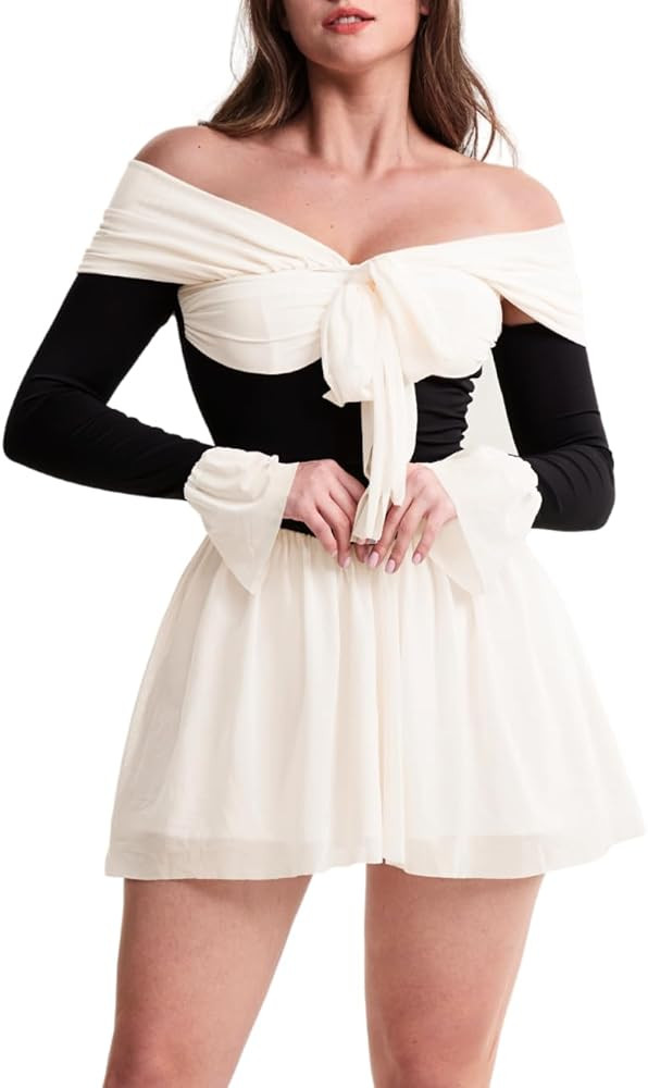 Kaei&Shi Date Night Dresses for Women, Cute Tulle Bell Flare, Homecoming Birthday Dinner, Sexy Of... | Amazon (US)