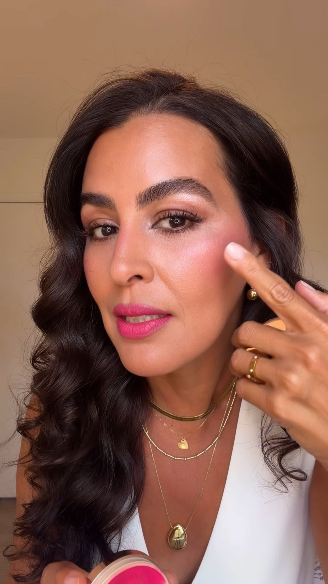 Lip and chic trio from @anastasiabeverlyhills using the berry/fuchsia color. Adding jewelry from @analuisa and similar vest from @Aritzia
My hair color no.5 medium brown

#LTKgrwm #LTKSaleAlert #LTKOver40