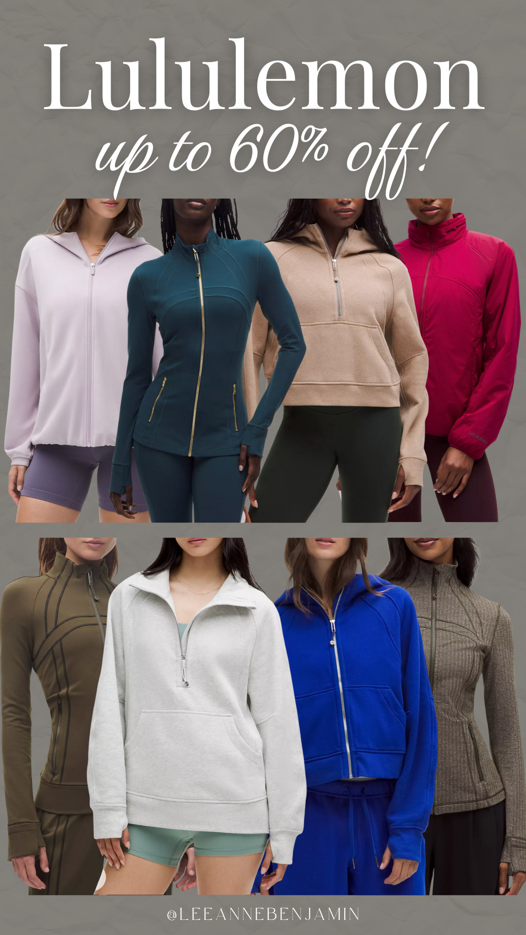 up to 60% off outerwear at Lululemon!  

 #LTKfitnessgoals #LTKActive #LTKSaleAlert