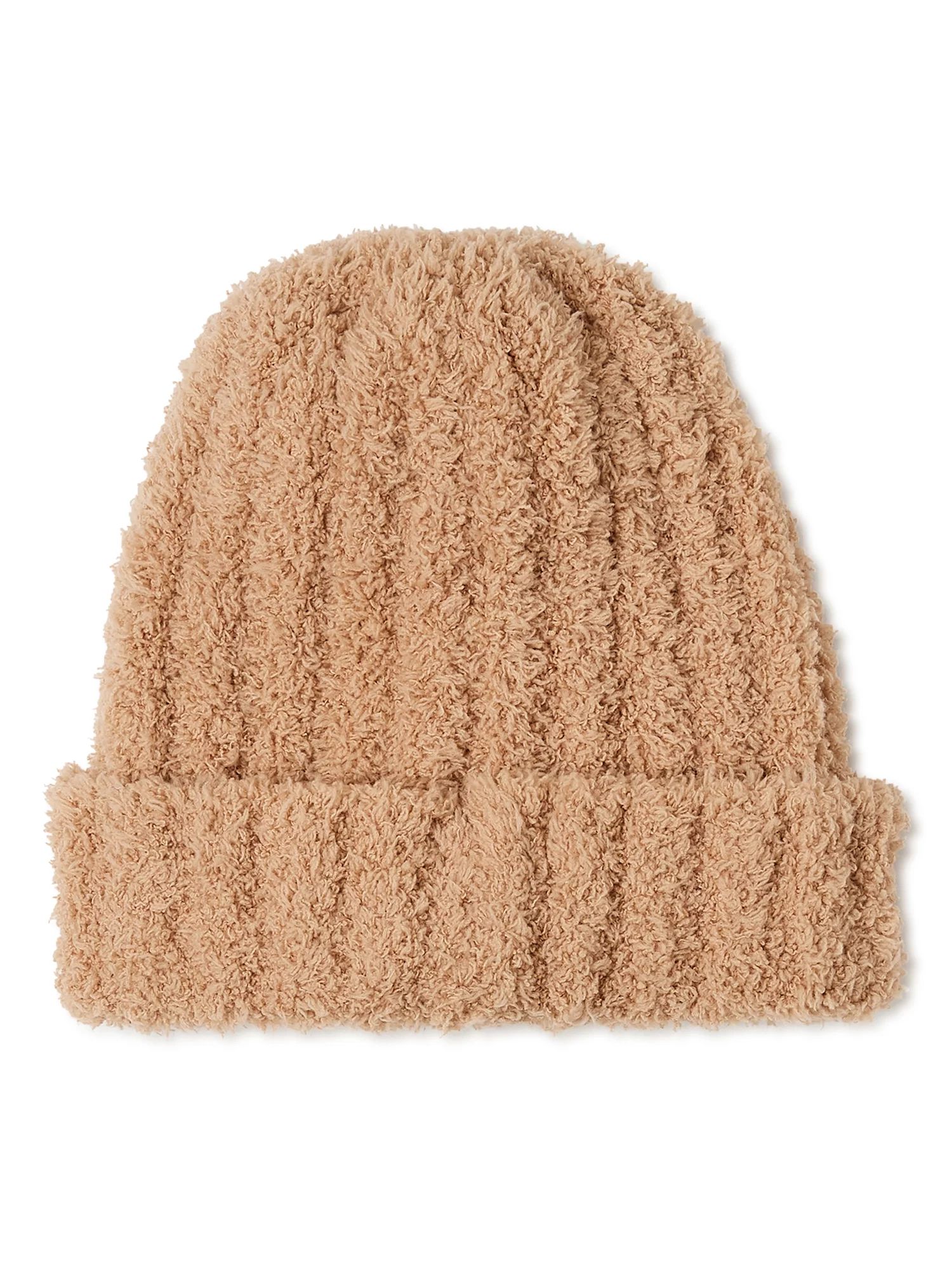 Time and Tru Women's Cozy Ribbed Beanie Hat | Walmart (US)