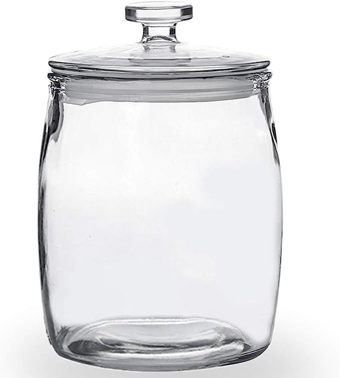 Folinstall Wide Mouth Apothecary Jar with Lid, 0.5 Gallon Glass Jar for Kitchen Storage and Laund... | Amazon (US)