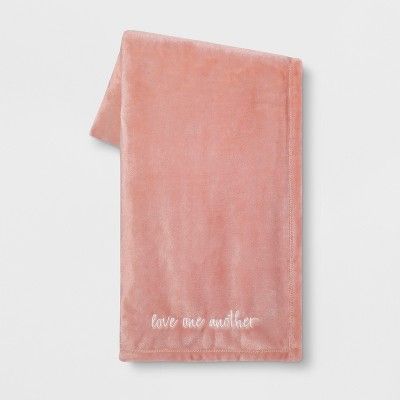 'Love One Another' Plush Throw Blanket Pink | Target