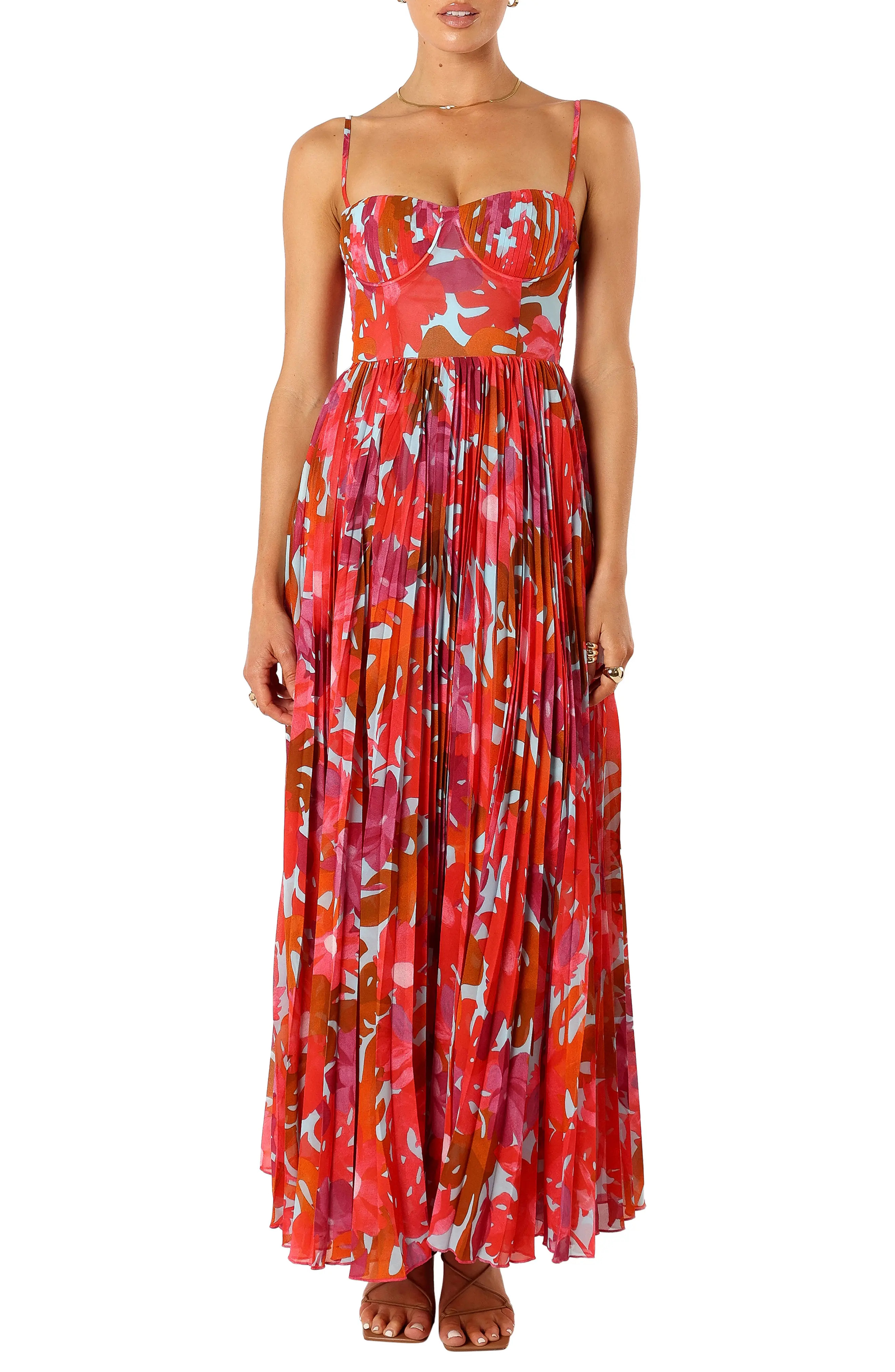 Achanti Print Pleated Maxi Dress (Women) | Nordstrom | Nordstrom