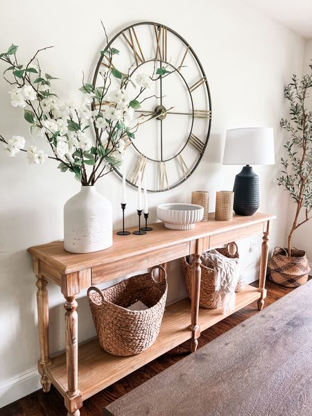 Walmart home decor finds, cherry blossom stems just $5 each! Neutral doing room console styling idea buffet 

#LTKFindsUnder50 #LTKFindsUnder100 #LTKHome