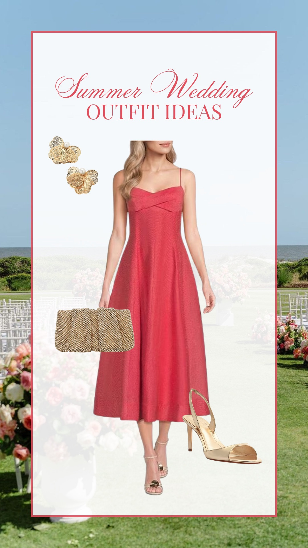Summer wedding guest outfit idea!