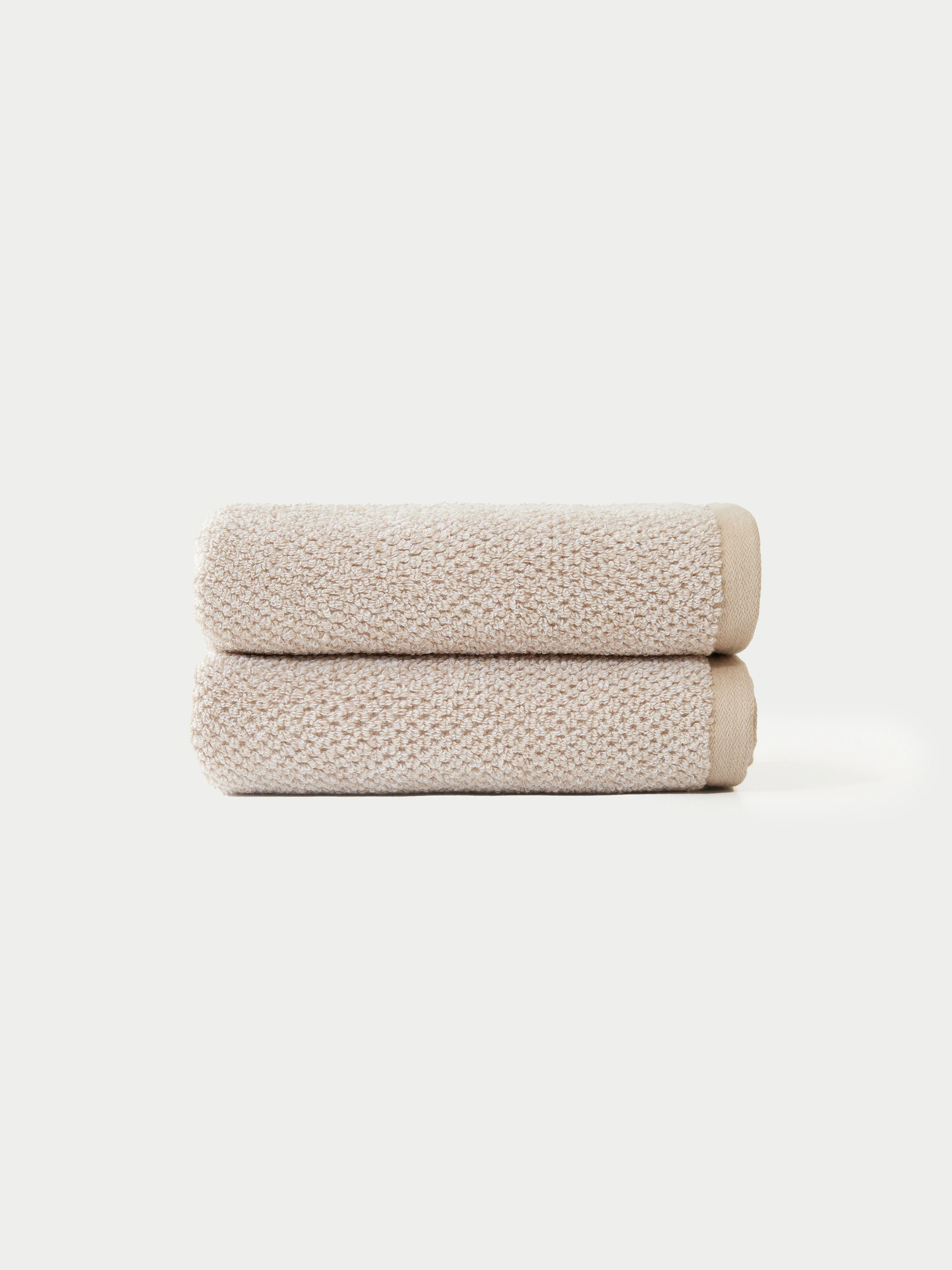 Nantucket Hand Towels Heathered Sand | Cozy Earth
