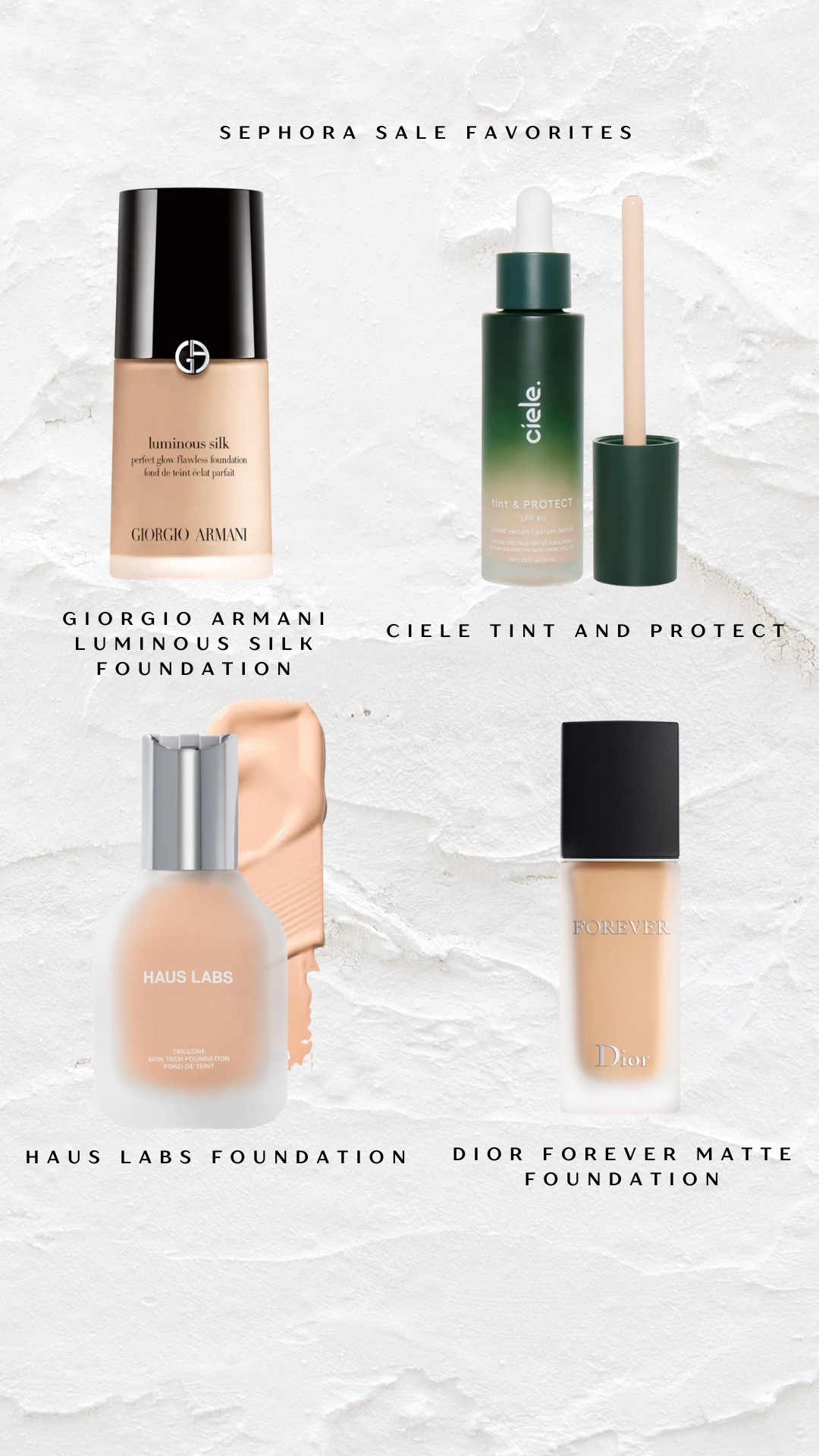 The Sephora Sale starts 4/4 and these are some of my favorite foundations that I highly recommend getting during the sale! It is definitely the time to stock up on products you love and try products you have always wanted to try! 


Sephora Sale Dates 
4/4 - 4-14 VIB Rouge 20% 
4/8-4/14 VIB 15% 
Insider 4/8-4-14 10% off 



#LTKFindsUnder50 #LTKSaleAlert #LTKBeauty