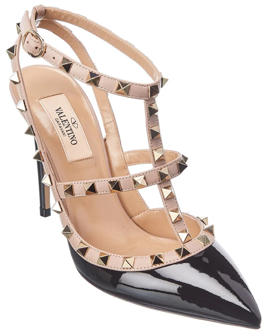Valentino Rockstud Caged 100 Patent Pump | Shop Simon