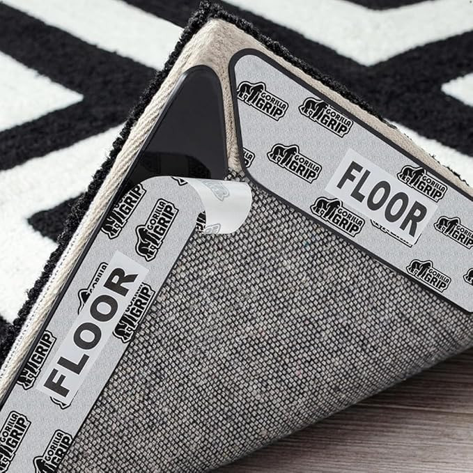 GORILLA GRIP Rug Gripper Pads Keep Area Rugs Corners from Curling, Reusable Double-Sided Stickers... | Amazon (US)