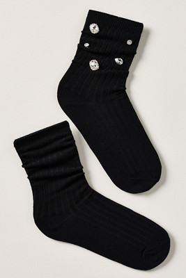 By Anthropologie Gem Stone Embellished Socks | Anthropologie (US)