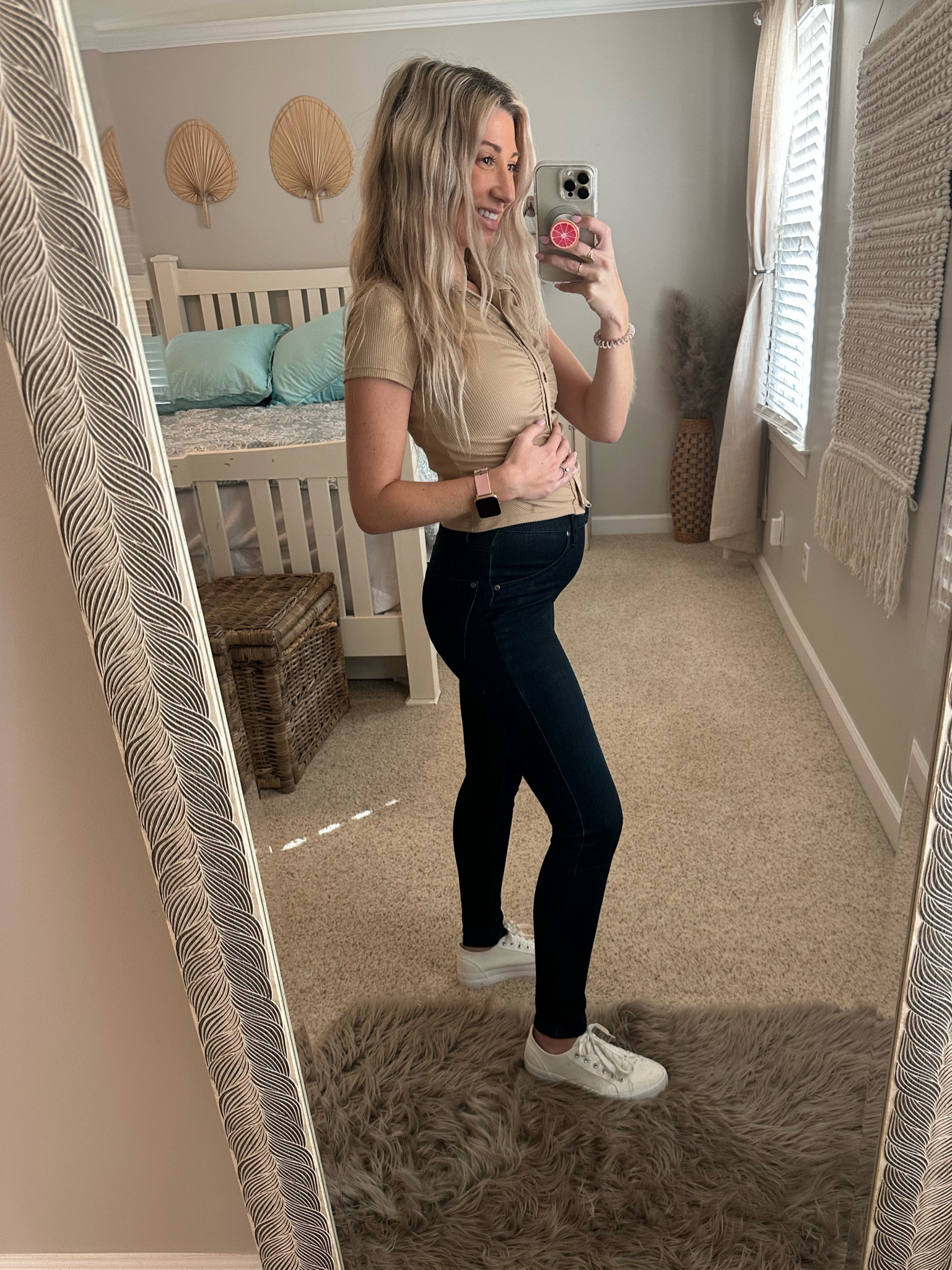 HUE Women's Ultra Soft High Waist Denim Leggings. These are hands own best jeggings that accent my bump. 

Wearing an XS. All from Amazon. 

Casual holiday outfit 

#LTKHoliday #LTKbump #LTKunder50