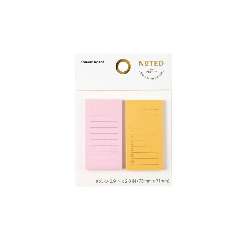 Post-it Square Duo Mini Notes 2.9"x2.8" Orange/Pink | Target