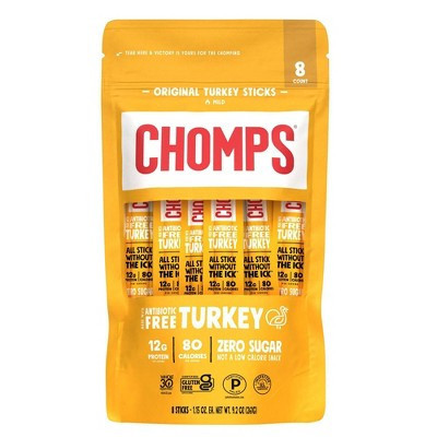 Chomps Original Turkey Sticks - 9.2oz/8ct | Target