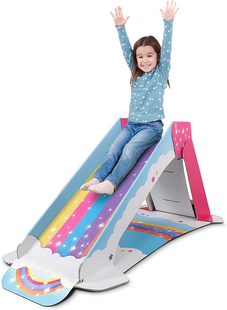 Pop2Play Kids Slide Indoor Playground for Toddlers – StrongFold Technology Cardboard Slide (Rai... | Amazon (US)