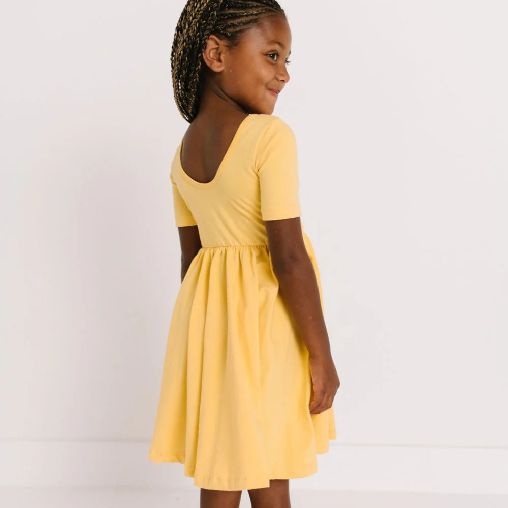 The Short Sleeve Ballet Dress in Caramel | Alice + Ames