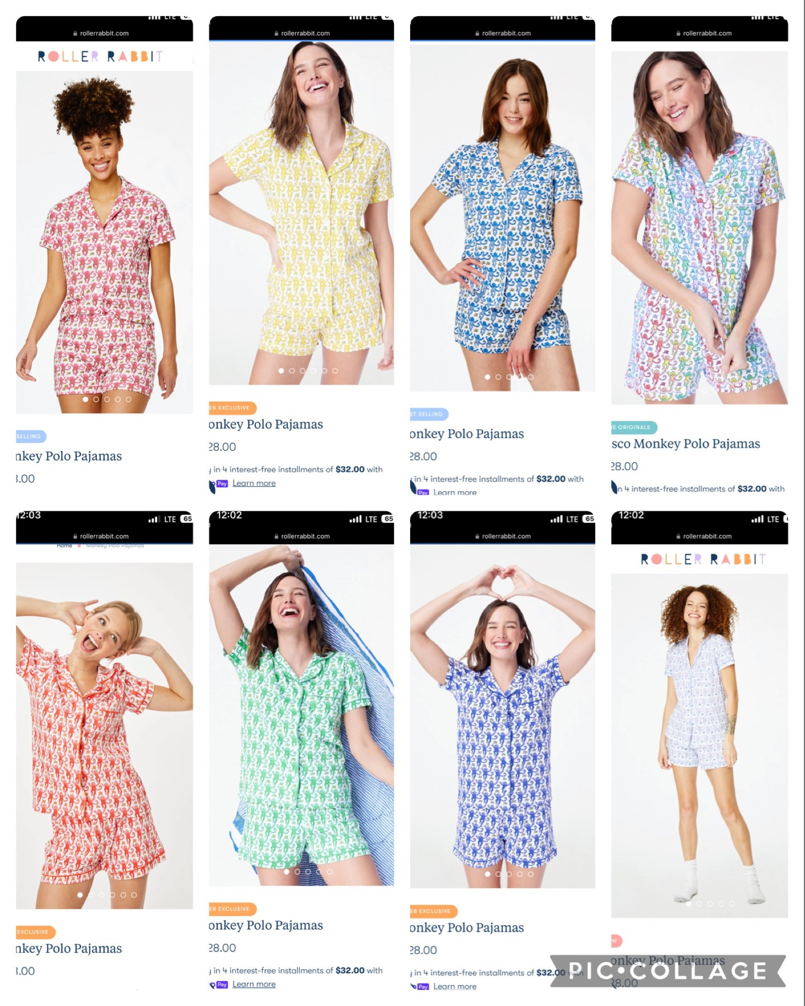 shop new roller rabbit monkey pajamas!!