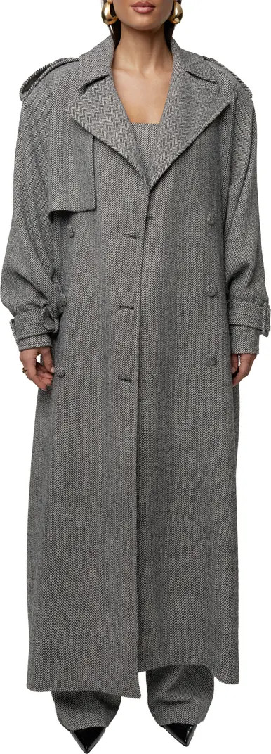 Herringbone Oversized Trench Coat | Nordstrom