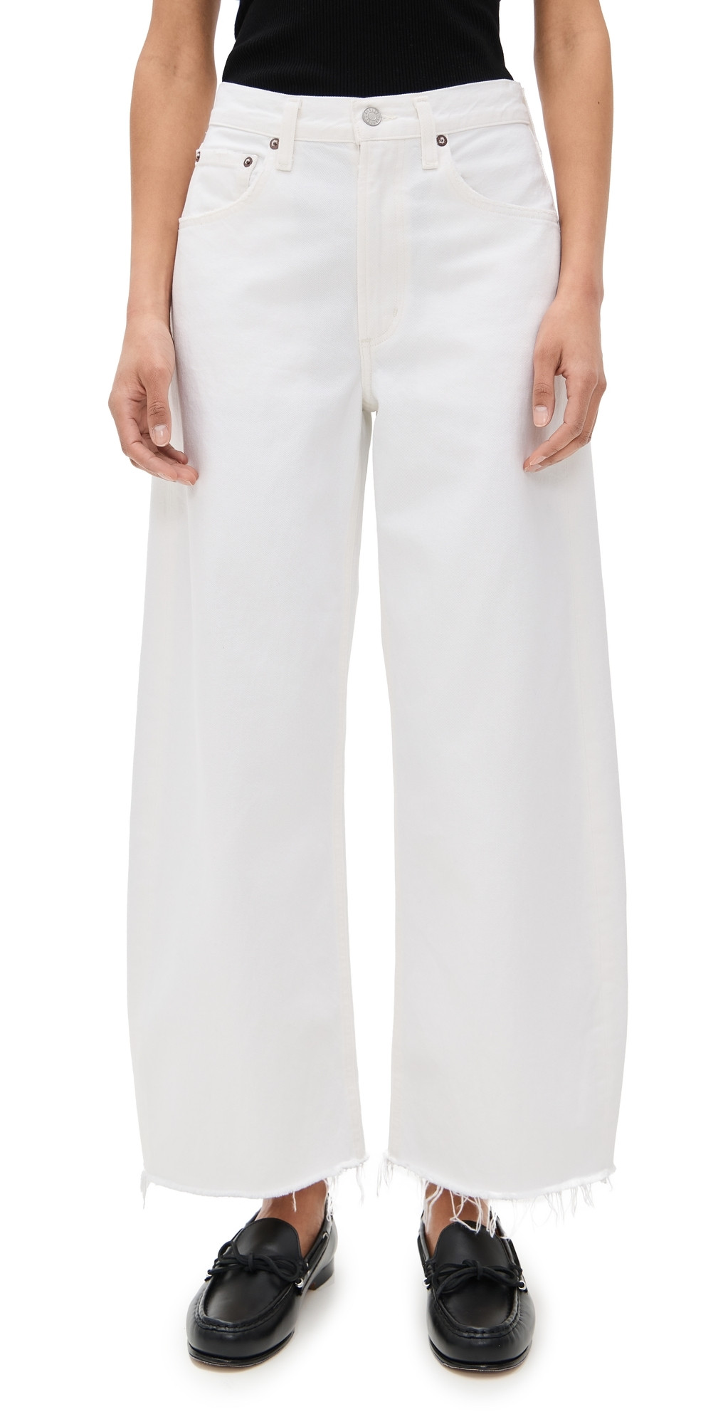 AGOLDE Low Curve Fray Jeans Milkshake 29 | Shopbop