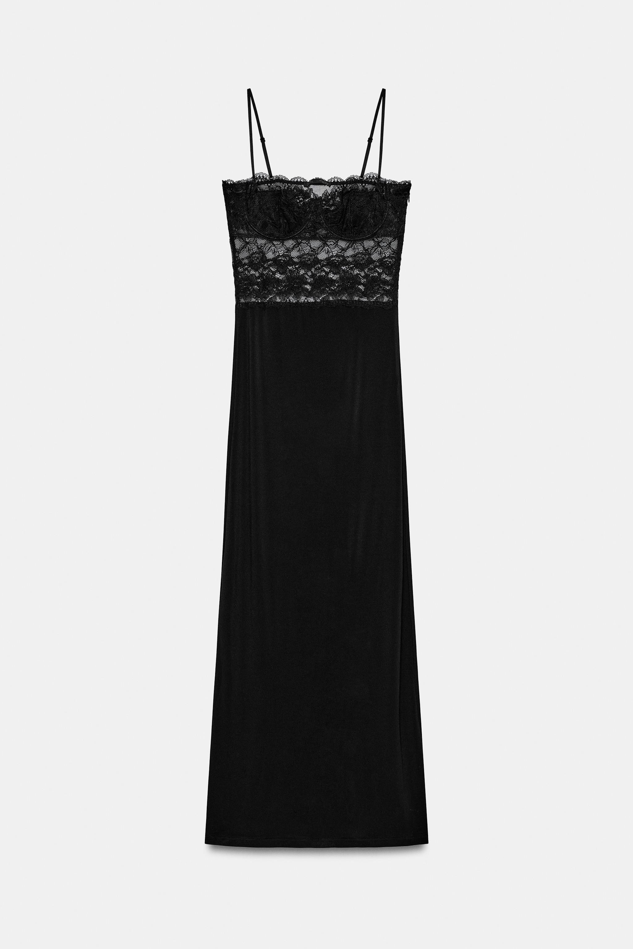 DRESS WITH LACE DETAIL | Zara UK