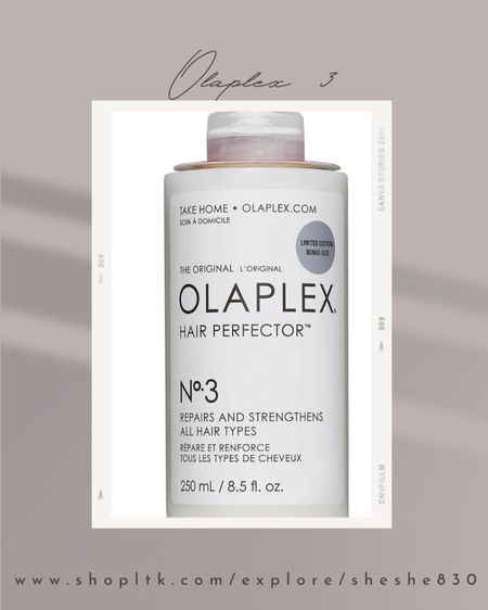These are NEVER available, but right now  you can get the giant size bottle of Olaplex 3.
Typically, this is only available in a 3.3 ounce bottle. 
Right now, for a limited time, it’s available in a 8.5 ounce bottle.
Because of this stuff, I finally have LONG hair for the 1st time in 10+ years.
No more breakage, split ends, etc.

#LTKbeauty #LTKunder100 #LTKFind