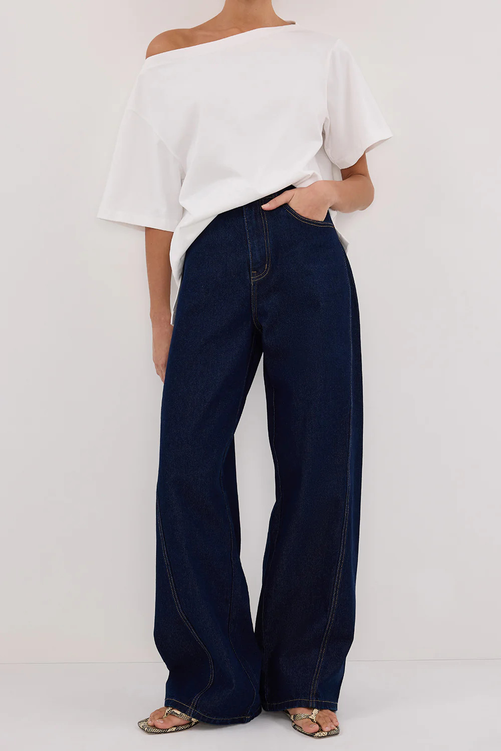 CARSON INDIGO TALL WIDE LEG JEAN | DISSH