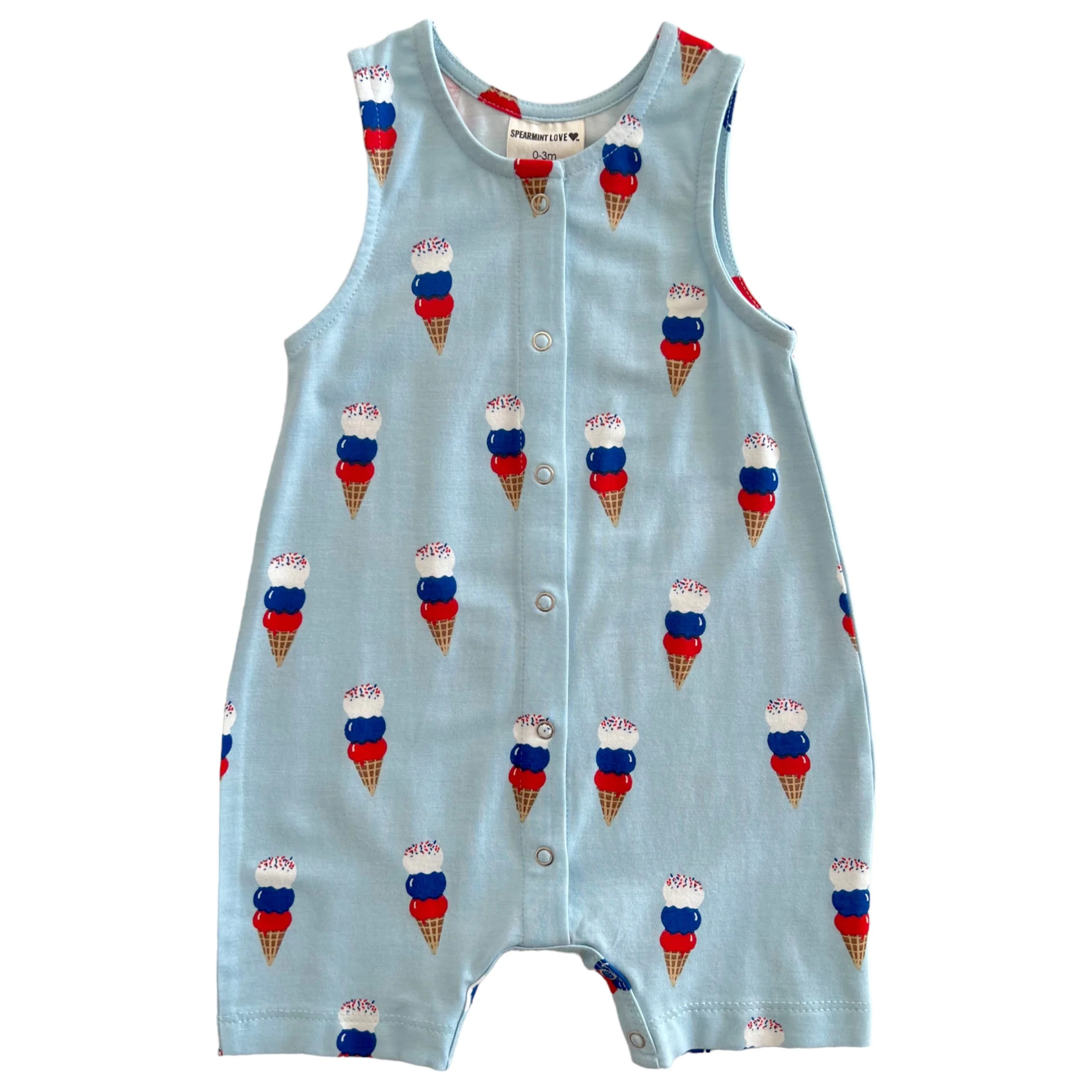Relaxed Shortie, Blue Ice Cream | SpearmintLOVE