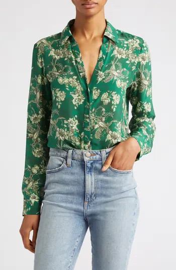 Eloise Floral Print Silk Blouse | Nordstrom