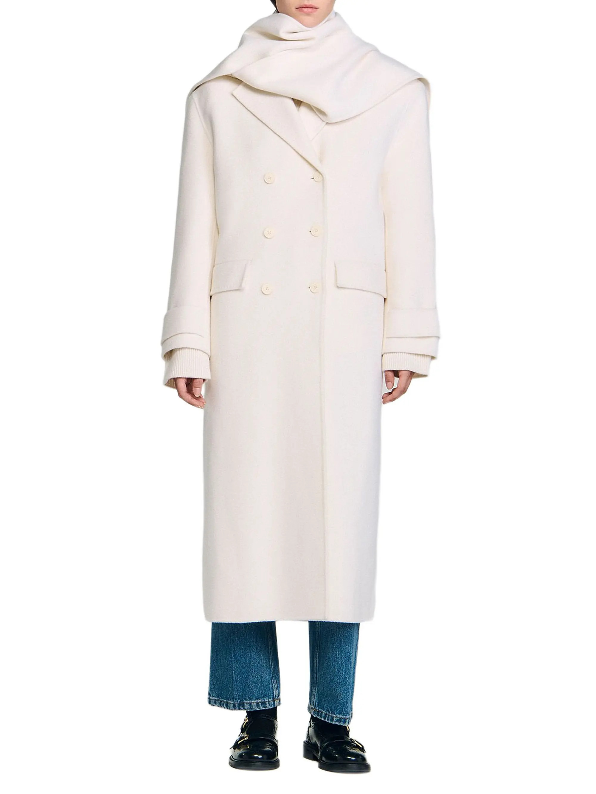 Sandro Oversized Wool Coat | Saks Fifth Avenue | Saks Fifth Avenue