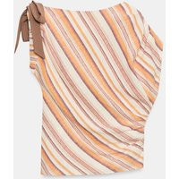 Zara - Linen Striped Top - Multicolored - L - Woman | Zara US