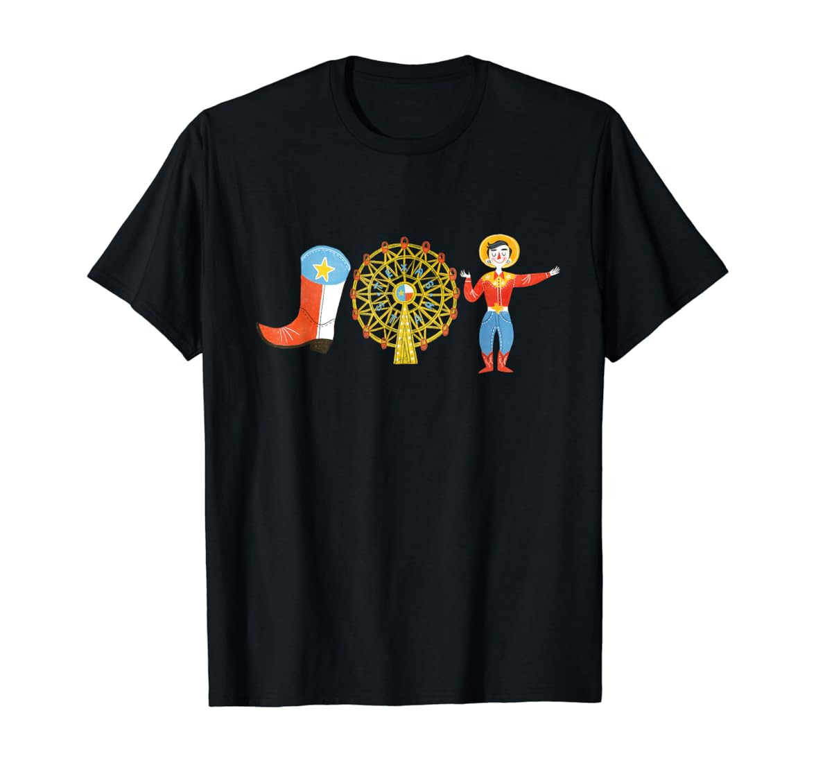 TEXAS FAIR, STATE FAIR COWBOY, FERRIS WHEEL, COUNTY FAIR T-Shirt | Amazon (US)