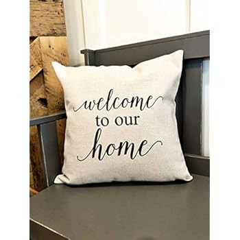 Blafitance Welcome to Our Home Pillow Cover- Welcome Pillow - Farmhouse Decor - Farmhouse Pillow ... | Amazon (US)