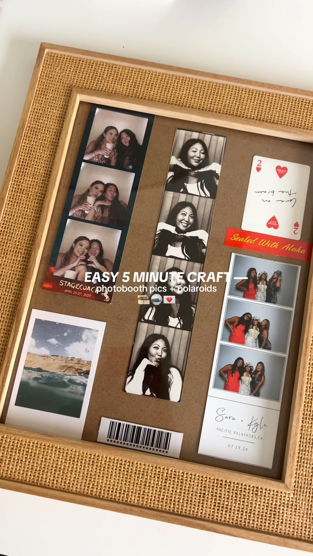 Cute frame to decorate room with polaroids / photobooth film strips / photos 

#LTKHome #LTKFindsUnder50 #LTKGiftGuide
