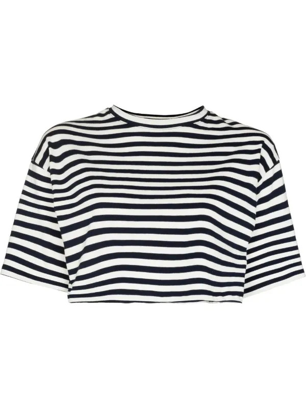 Frankie Shop Karina Striped Cropped Top - Farfetch | Farfetch Global