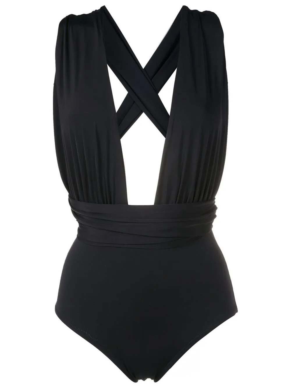 ruched tie-detail swimsuit | Farfetch Global