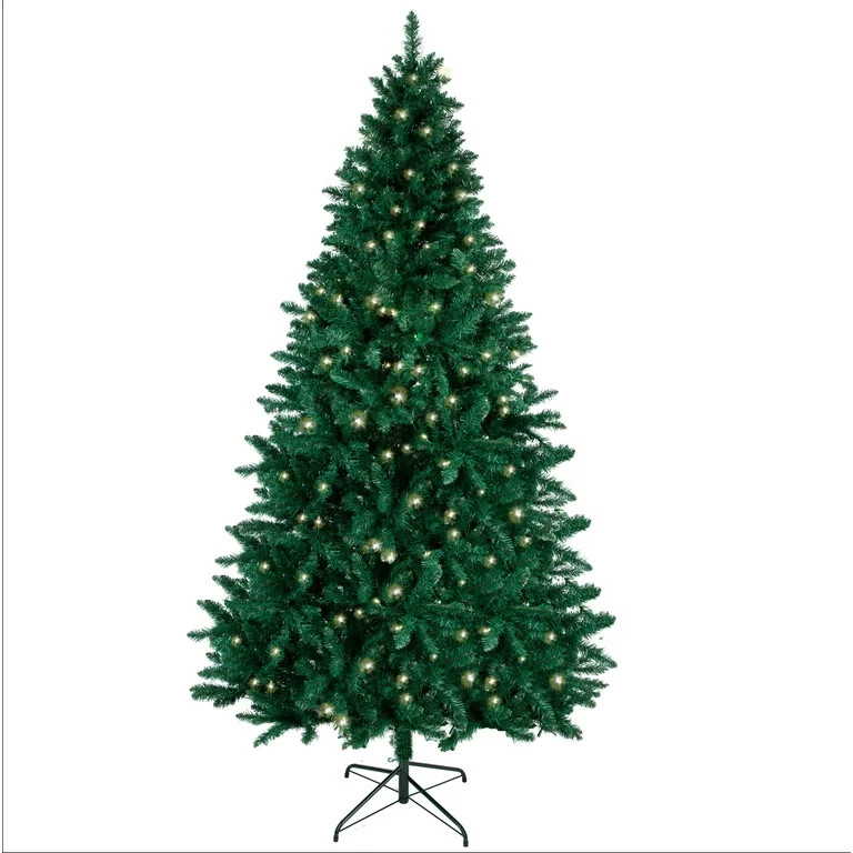 Flexible Flyer 7.5 ft Christmas Tree Prelit 650 Lights. Full Realistic Artificial Fir Green Xmas ... | Walmart (US)