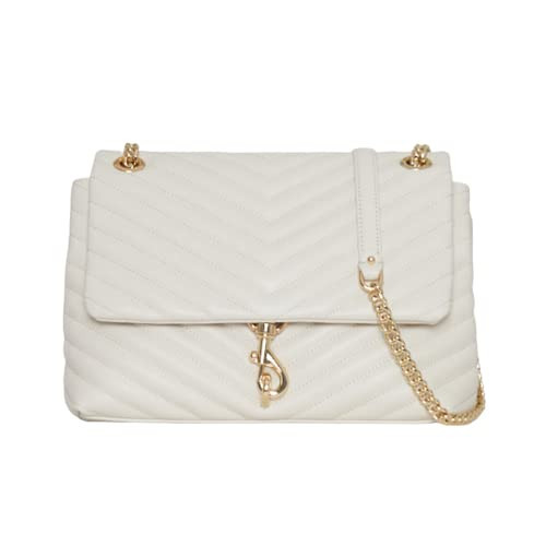 Rebecca Minkoff Edie Flap Shoulder Bag, Pearl | Amazon (US)