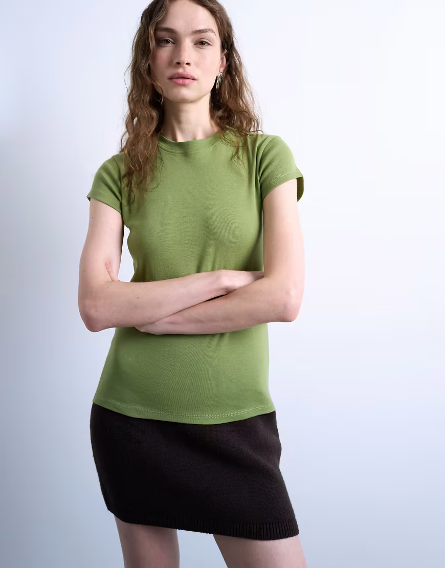 Topshop everyday tee in green | ASOS (Global)