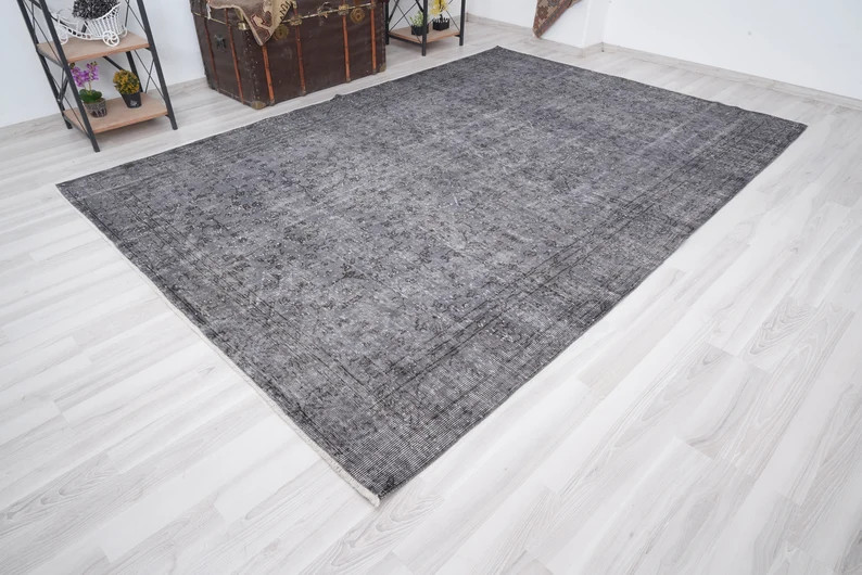 7x10 Rug, Oversize Oushak Rug, Turkish Vintage Rug, Oversize Rug 7x10, Wool, Antique, Faded, Hand... | Etsy (US)