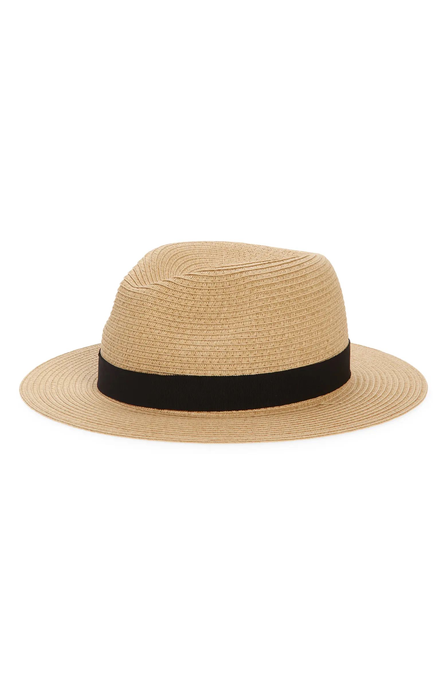 Madewell Packable Straw Fedora Hat | Nordstrom | Nordstrom