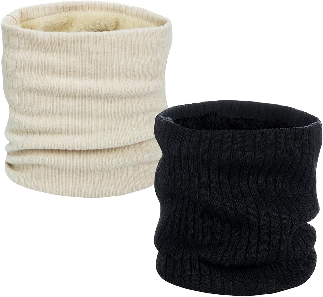 Chalier Infinity Scarf Winter Double-Layer Neck Warmer Knit Fleece Lined Circle Loop Scarves Gifts | Amazon (US)