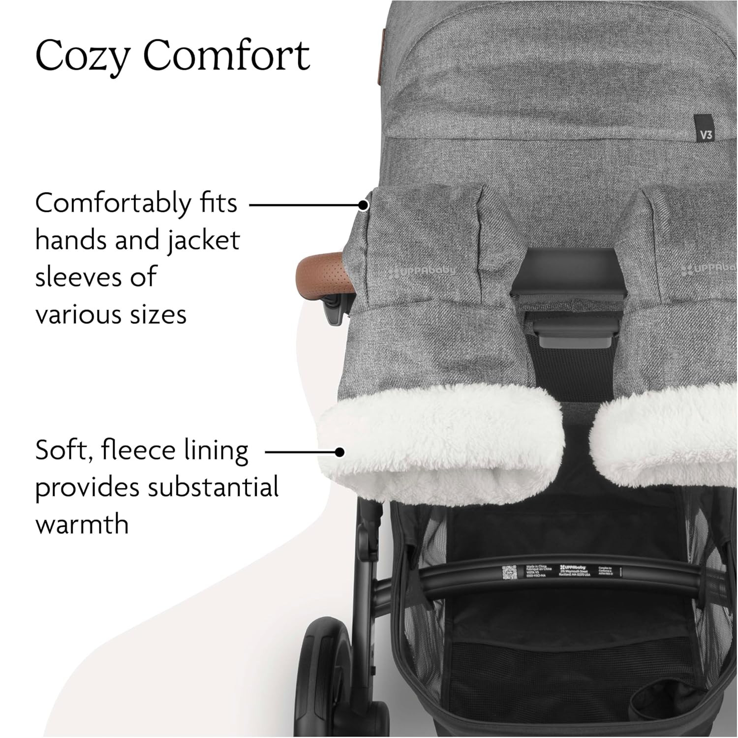 UPPAbaby CozyHandmuff - Easily Attaches to Stroller Handlebars - Ultra-Plush, Weather-Proof Hand ... | Amazon (US)