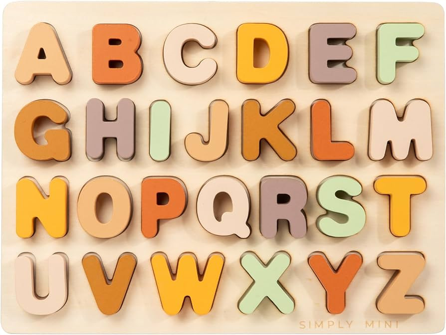 Wooden Alphabet Puzzle for Toddlers Learning ABC Letters - Fun and Educational Wood Letter Puzzle... | Amazon (US)