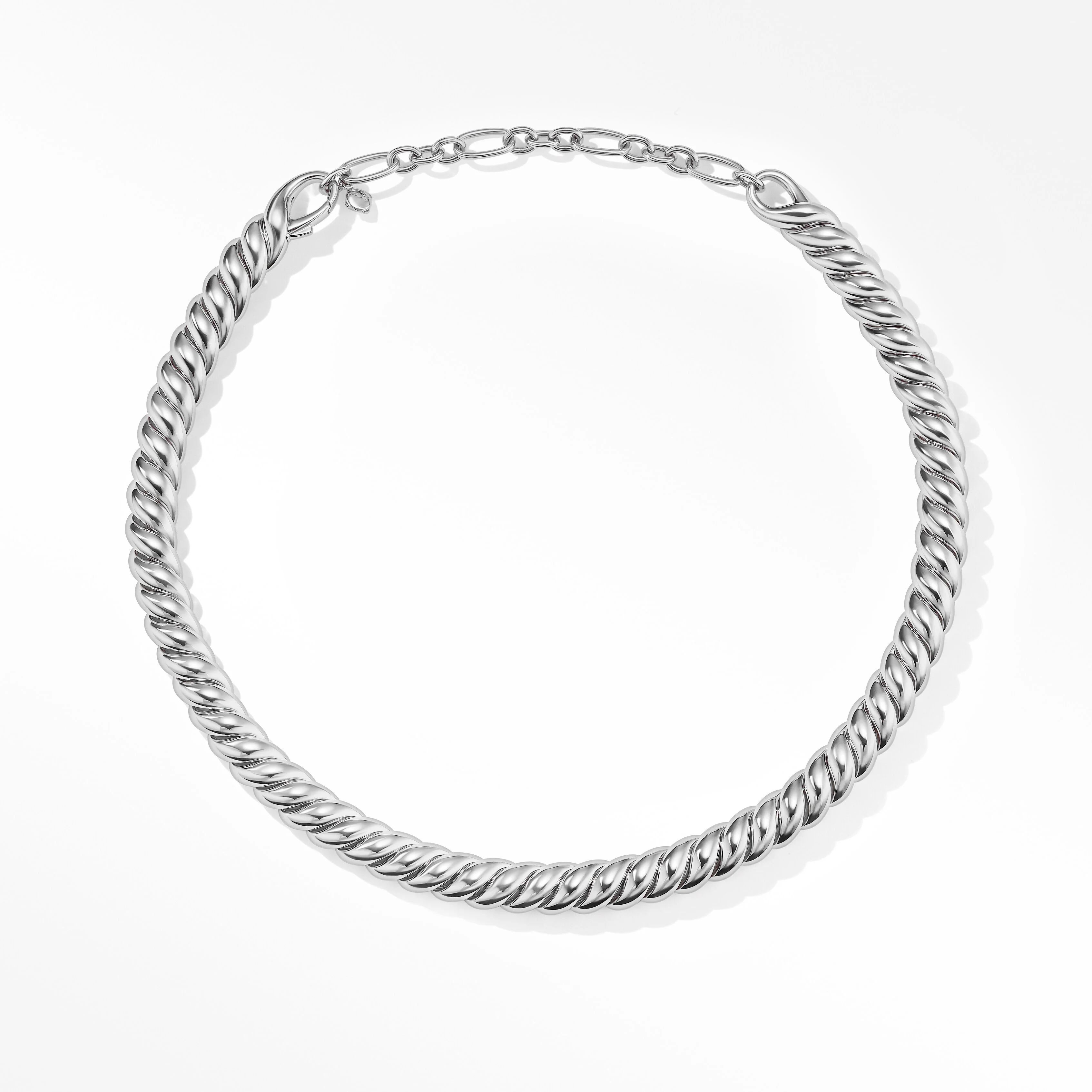 Sculpted Cable Necklace in Sterling Silver | David Yurman
