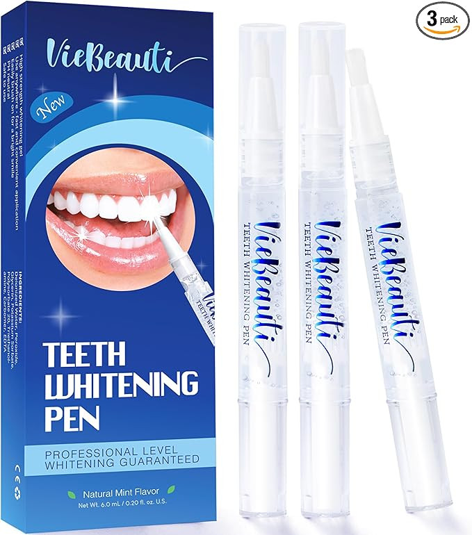 VieBeauti Teeth Whitening Pen (3 Pcs), 30+ Uses, Effective, Painless, No Sensitivity, Travel-Frie... | Amazon (US)