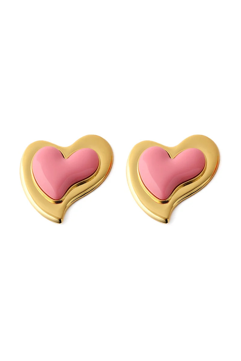HEARTFELT PINK EARRINGS | Liya | CULT MIA | CULT MIA UK LTD